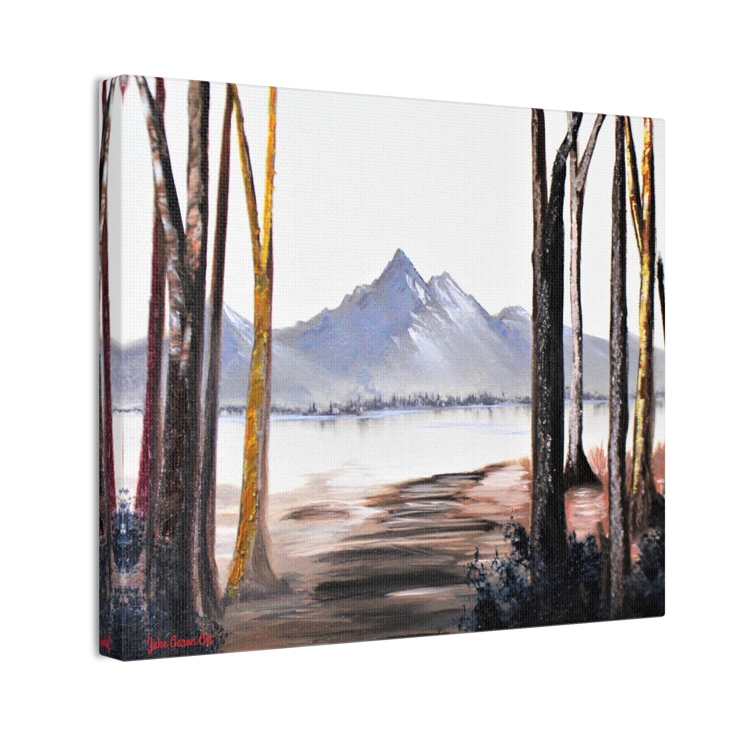 Canvas print of original painting, Mountains and trees, wall art, Landscape/ Nature canvas print in various sizes