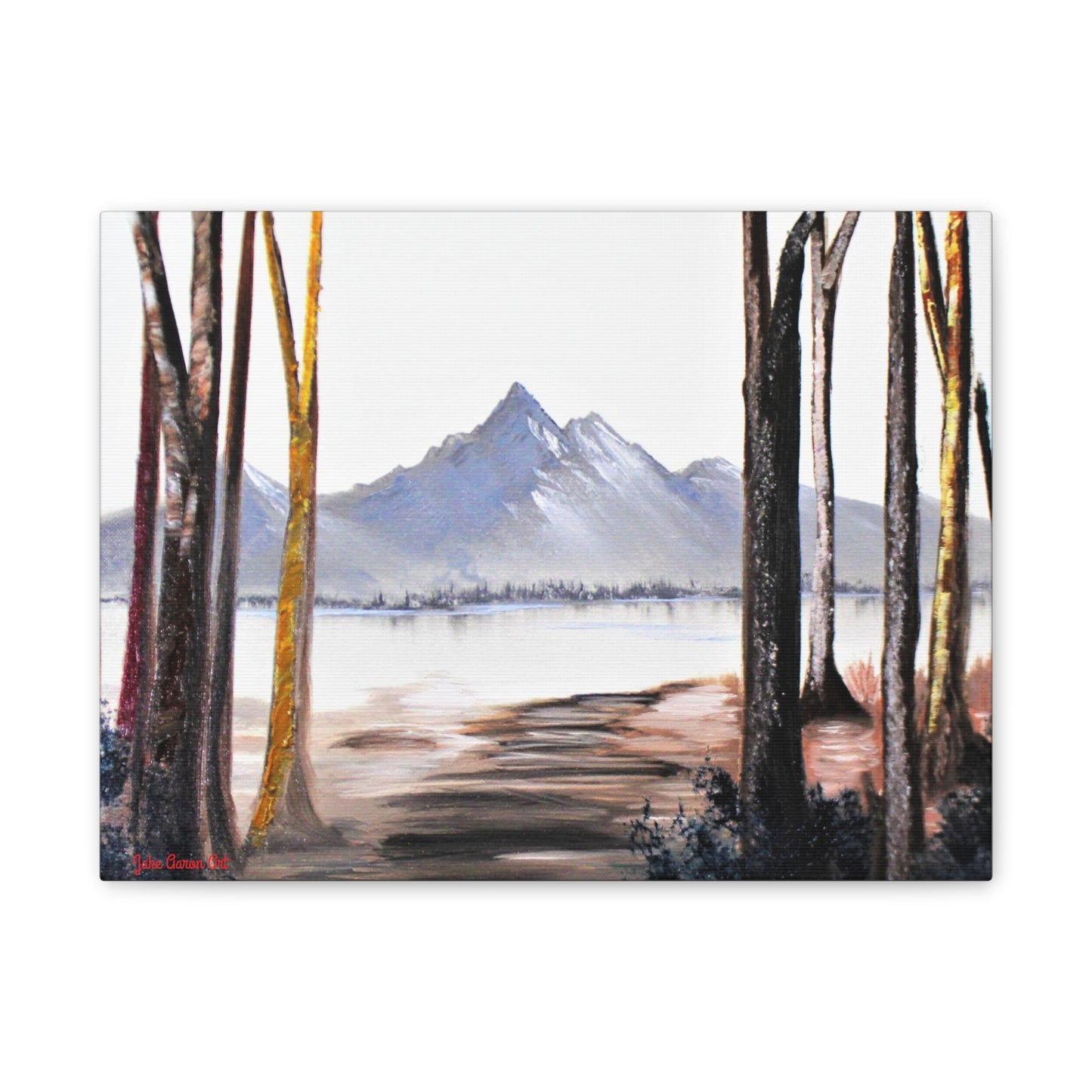 Canvas print of original painting, Mountains and trees, wall art, Landscape/ Nature canvas print in various sizes