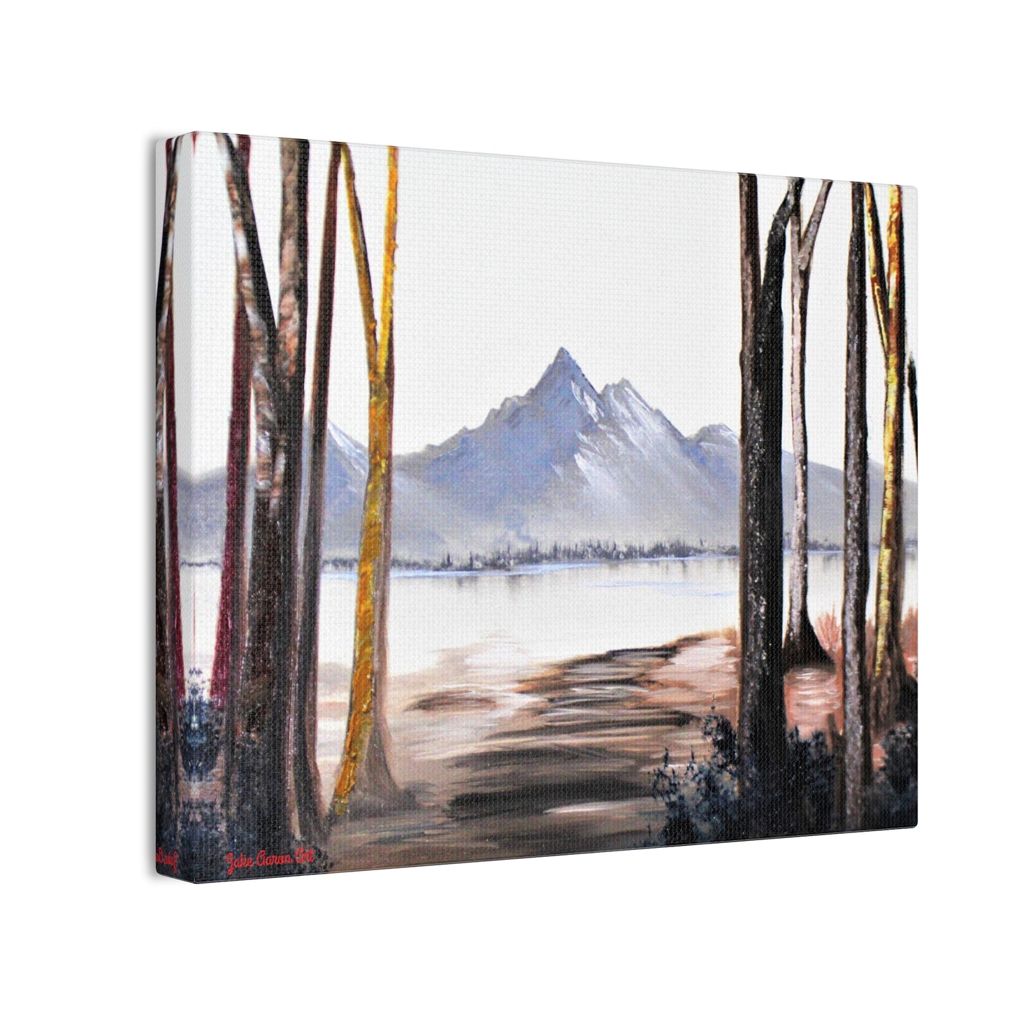 Canvas print of original painting, Mountains and trees, wall art, Landscape/ Nature canvas print in various sizes