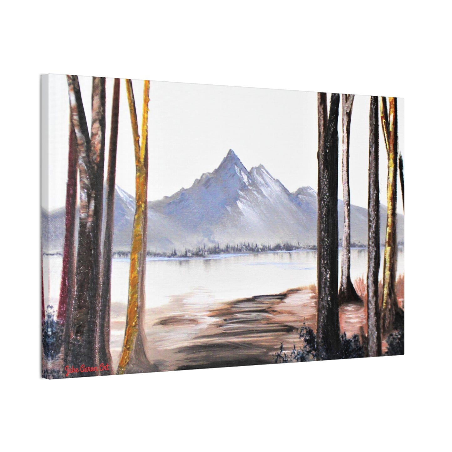 Canvas print of original painting, Mountains and trees, wall art, Landscape/ Nature canvas print in various sizes