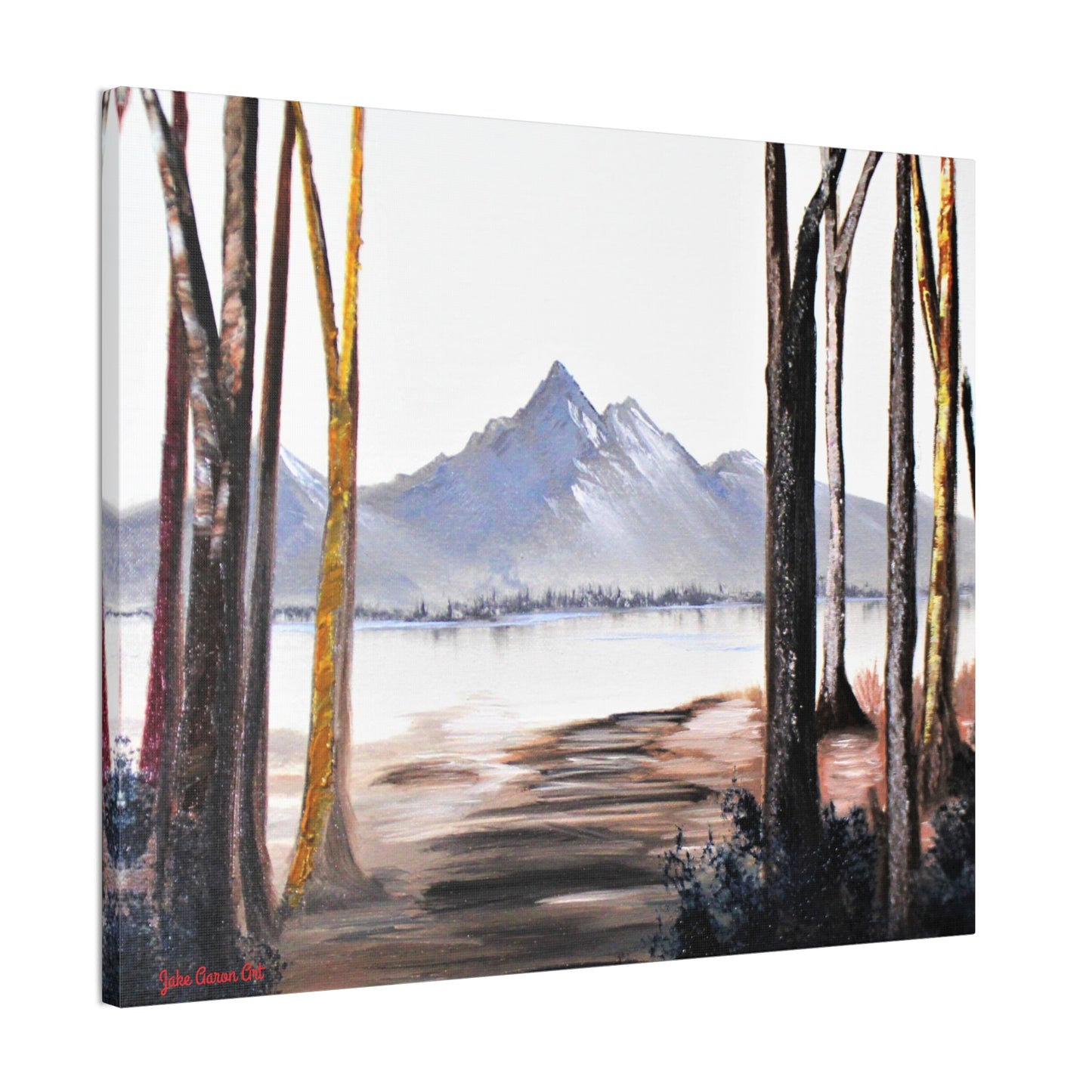 Canvas print of original painting, Mountains and trees, wall art, Landscape/ Nature canvas print in various sizes