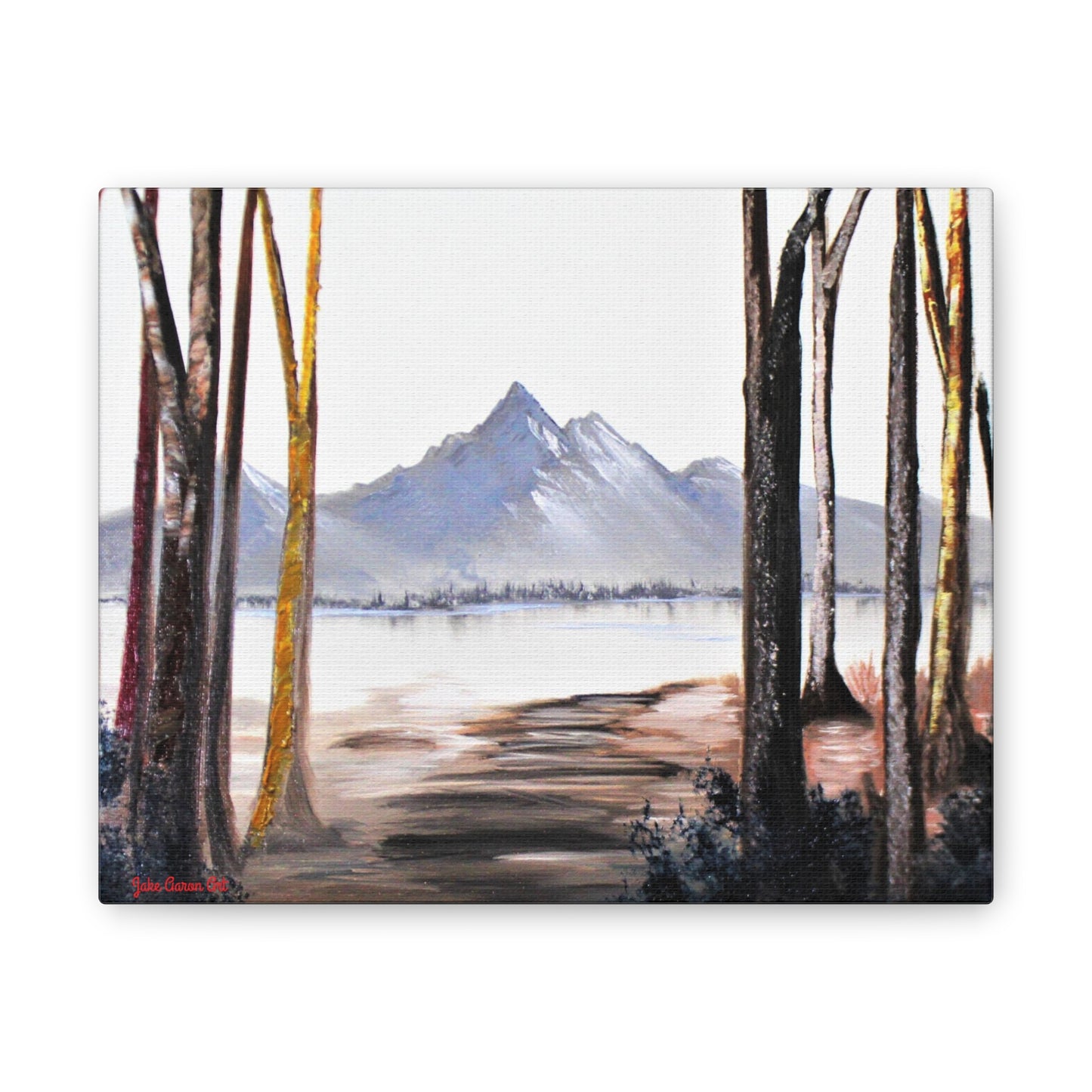 Canvas print of original painting, Mountains and trees, wall art, Landscape/ Nature canvas print in various sizes