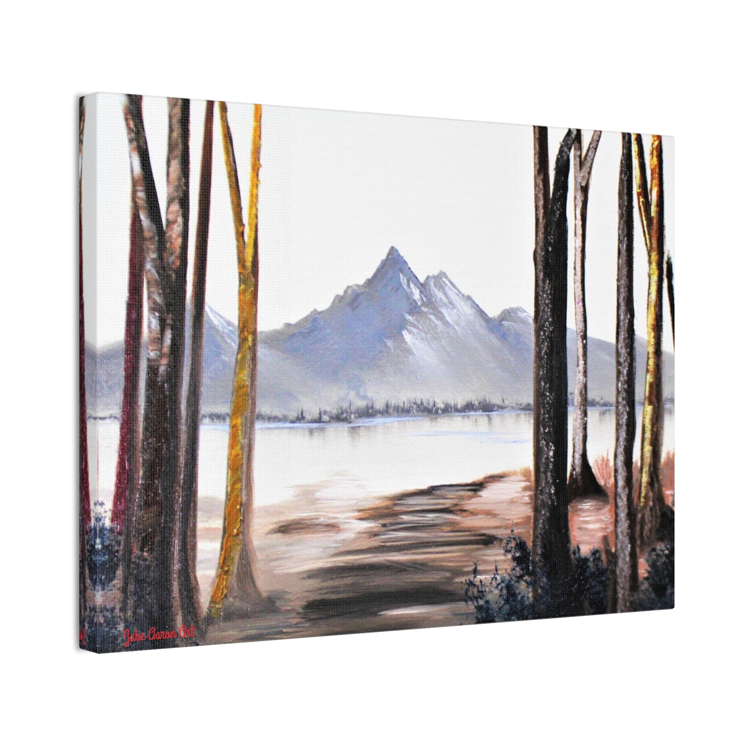 Canvas print of original painting, Mountains and trees, wall art, Landscape/ Nature canvas print in various sizes